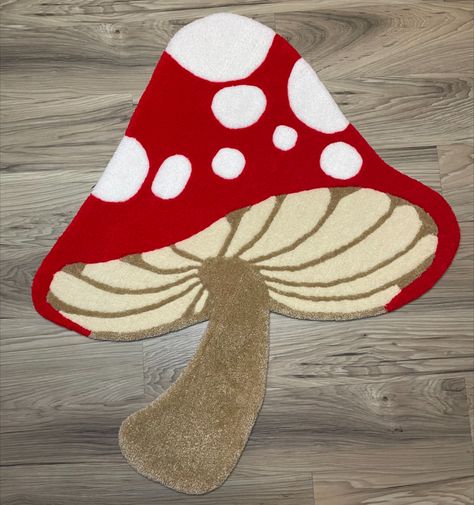 Diy Tufting, Mushroom Rug, Sensory Room Ideas, Toadstool Mushroom, Funky Rugs, Diy Projects Gifts, Productive Things To Do, Tufted Rugs, Sensory Room