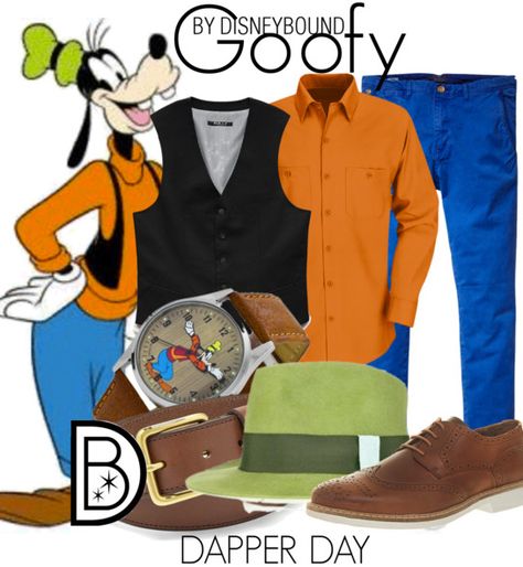 Goofy by DisneyBound Disney Inspired Outfits For Men, Men’s Disney Outfit, Disney Costumes For Men, Descendants Clothes, Oc Au, Disney Attire, Dapper Day Outfits, Disney Dapper Day, Disney Wear