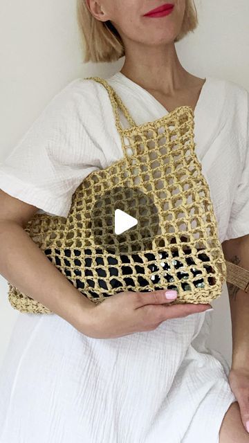 Raffia Tote Bag, Intricate Crochet, Net Bag, Raffia Bag, Crochet Design, Instagram Summer, Summer Vibes, Mesh, Tote Bag