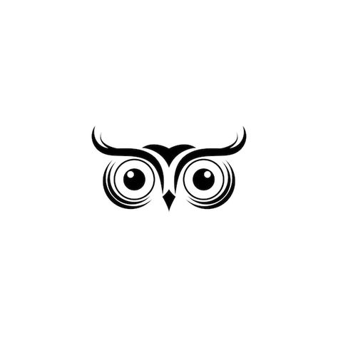 Owl Eyes Logo, Owl Icon, Owl Graphic, Owl Vector, Owl Logo, Eye Logo, Owl Eyes, Illustration Abstract, Vector Template