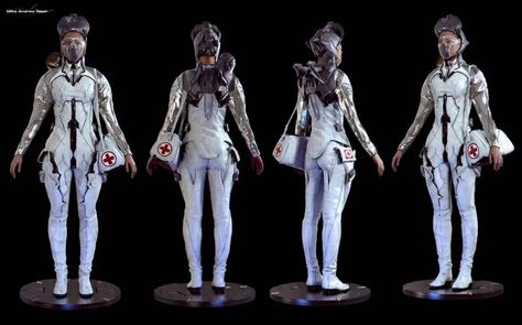 Get Tutorials from Mike Andrew Nash for Free | 3DArt Sci Fi Costume, Nurse Art, Concept Art World, Nurse Design, Nurse Costume, Space Girl, Medical Uniforms, Post Apocalypse, Design Girl