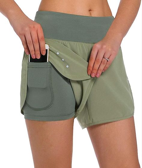 Train Activities, Running Shorts Women, Split Design, Athletic Workout, Athlete Workout, Running Workout, Layer Design, Gym Yoga, Yoga Shorts