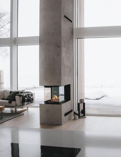 Nordic Fireplace, Scandinavian Fireplace, Inset Stoves, Nordic House, Cosy Home, Stove Fireplace, Fireplace Inserts, Home Additions, Wood Burning Stove