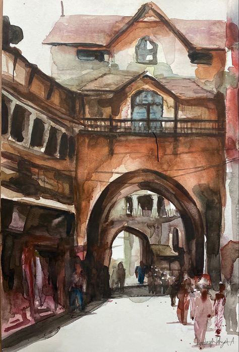 Old dhaka, watercolour painting, daily life in bangladesh, bangladesh Old Dhaka, Watercolour Painting, Photo And Video, Instagram Photos, Instagram Photo, Instagram, Art