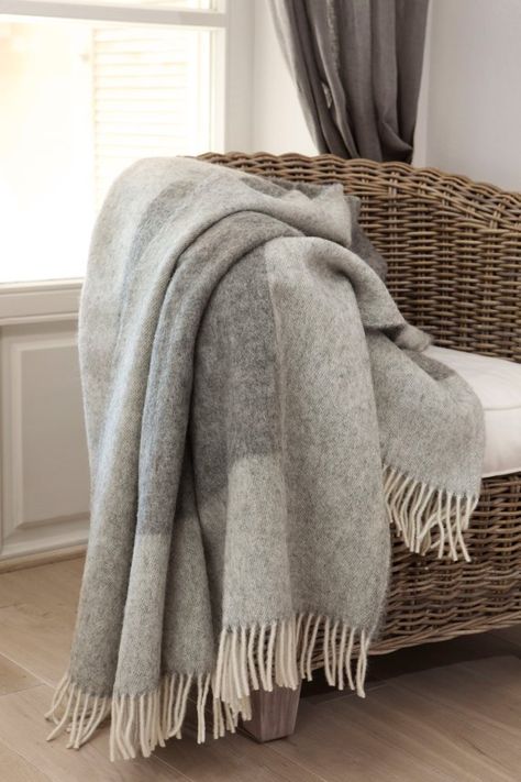 2018 Home Trend to Watch: Fringe | The Cameron Team Grey Bedspread, Football Display, Gray Bedspread, Woolen Throw, Room Bedding, Wool Blankets, Wool Throw Blanket, Grey Throw, Large Blankets