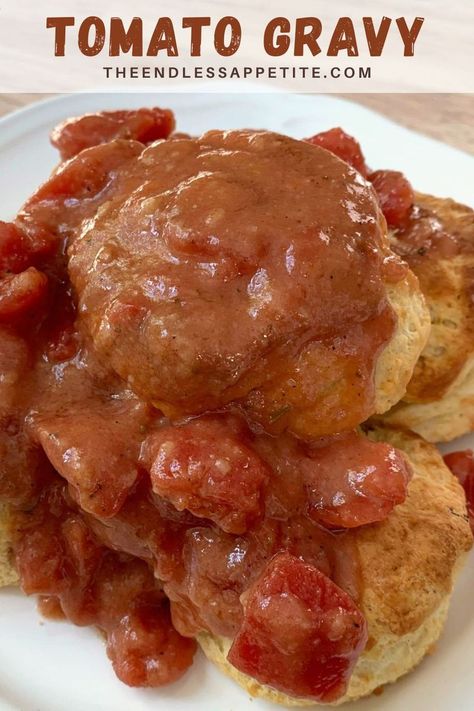 Tomato Gravy Recipe, Easy Gravy Recipe, Tomato Breakfast, Best Lasagna Recipe, Southern Breakfast, Tomato Gravy, Homemade Gravy, Gravy Sauce, Gravy Recipe