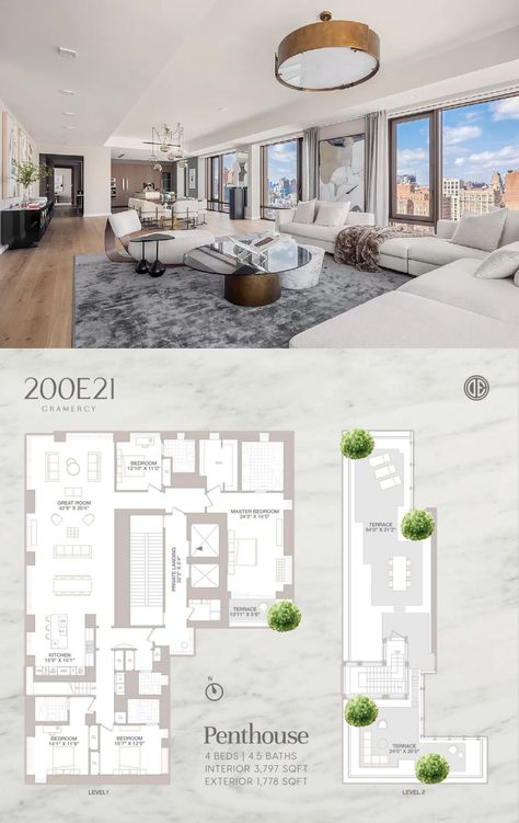 200 East 21st Street | Gramercy Park Condos – Modern Lives & Thoughtful Living | Penthouse Apartment Layout Penthouse, Penthouse 3d Floor Plan, Condominium Floor Plan Layout, Penthouse Floor Plan Luxury Layout, Penthouse Apartment Layout, Modern Penthouse Floor Plan, Penthouse Apartment Plan, Apartment Complex Layout, Luxury Penthouse Plan