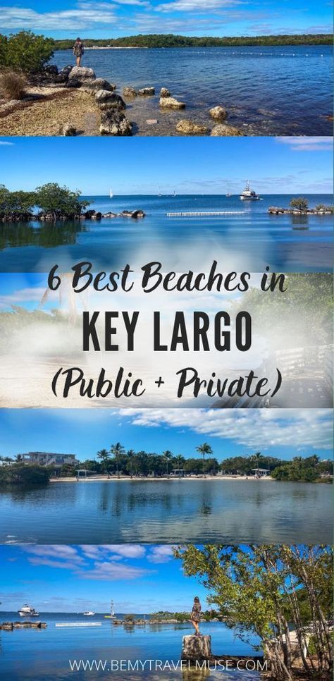 6 fantastic beaches in Key Largo to help you plan your itinerary, both public and private with the best activities and where to stay for easy access. #KeyLargo #Florida Key Largo Florida With Kids, Key Largo Florida Hotels, Key West Florida Vacation, Homestead Florida, Secret Beach Belize, Gilberts Resort Key Largo, Florida Keys Road Trip, Key Largo Florida, Fl Beaches