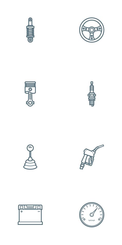 Who doesn't like #Free Downloads? Check out these Car Parts Outline #Icon Set  #graphicDesign Small Car Tattoos For Women, Car Parts Logo, Simple Car Tattoo, Car Parts Art, Piston Tattoo, Auto Tattoo, 27 Tattoo, Car Icon, Mechanic Tattoo