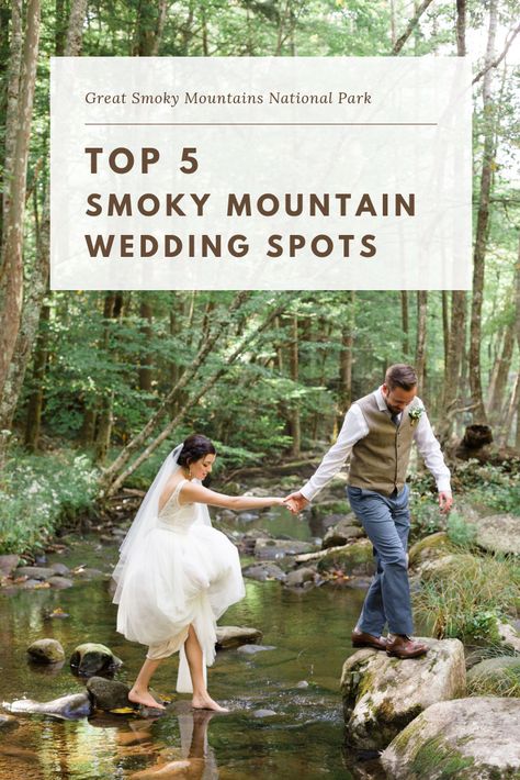 Wedding On Top Of Mountain, Places To Get Married In Tennessee, Mountain Wedding Locations, Elopement Tennessee, Elopement In Gatlinburg, Mountain Wedding Elopement Ideas, Wedding In The Mountains Tennessee, Tennessee Elopement Destinations, Tennessee Mountain Elopement