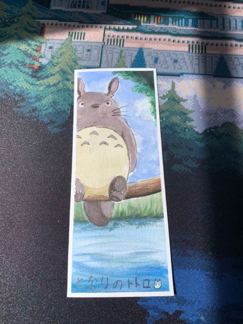 Studio Ghibli Bookmark, Ghibli Bookmark, Totoro Bookmark, Separadores Ideas, Totoro Watercolor, Ide Hampers, Watercolour Bookmarks, Neighbour Totoro, My Neighbour Totoro