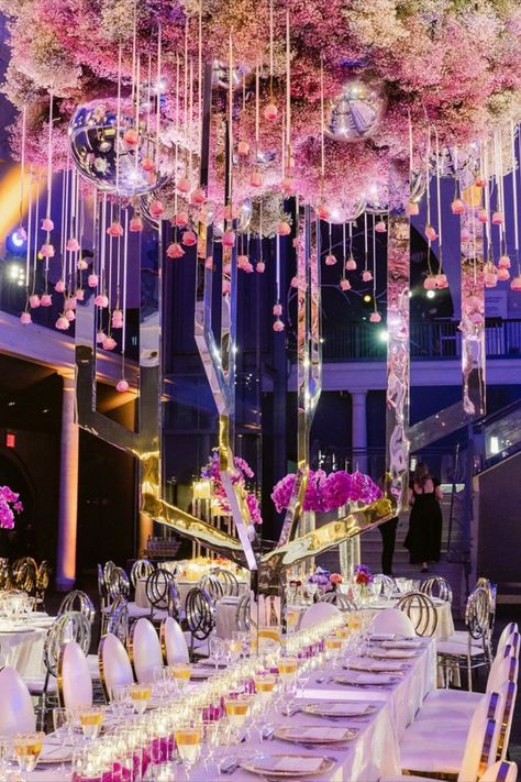 Elevate your wedding decor with cascading floral chandeliers. A whimsical and romantic addition to receptions or formal dinners, creating an unforgettable ambiance. Floral Chandeliers, Chandelier Wedding, Wedding Chandelier, Blossom Garden, Floral Chandelier, Wedding 2025, Floral Ideas, Formal Dinner, Wedding Floral