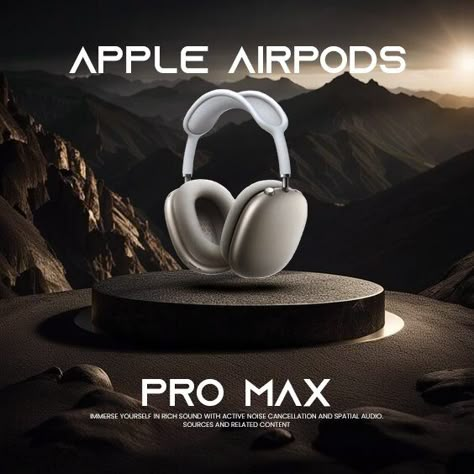 𝑨𝑷𝑷𝑳𝑬 𝑨𝑰𝑹𝑷𝑶𝑫𝑺 𝑷𝑹𝑶 MAX A perfect sound master Bluetooth headphones 𝗙𝗲𝗮𝘁𝘂𝗿𝗲𝘀 ANC active noise cancellation | Easy to control | Long battery life that keeps your music alive | Protecting Case | Wireless Technology Bluetooth For more detail visit kingshub online store 📞 0300908590 🌐 kingshub.pk 🚚 Free Delivery Across Pakistan. Don't miss your Apple AirPods Pro Max visit our online store kigshub now Wireless headphones #airpods #airpodscase #airpodspro #airpodsapple Headphone Ads, Airpods Pro Max, Social Media Ads Design, Apple Headphones, Apple Headphone, Social Media Branding Design, Funny Ads, Airpods Max, Social Media Ads