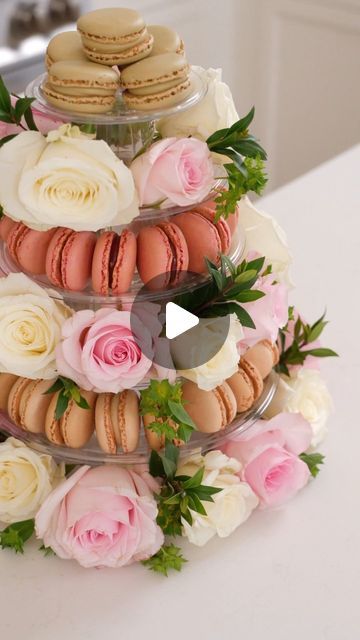 Carolina de Mauro on Instagram: "Unique Dessert Idea 🌸 this Macaroon Tower is PERFECT FOR Valentine’s Day, Mother’s Day, Baby Shower, or any event. So easy to put together and looks sooo beautiful Comment “LINK” and I’ll send you the link to shop what we used #uniquedesserts #dessertlover #desserttime #babyshowerideas #bridalshowerideas #valentinesdaydecor #valentinesdayideas #babyshowerdecor #mothersdaybrunch #mothersdayideas #creativerecipes" Mother's Day Lunch Decor Ideas, Mother's Day Events Ideas, Valentine Baby Shower Ideas Decoration, Mother’s Day Brunch Decor, Mother’s Day Event Ideas, Mother’s Day Brunch Table, Mothers Day Event Ideas, Mother’s Day Brunch Ideas, Mothers Day Party Ideas