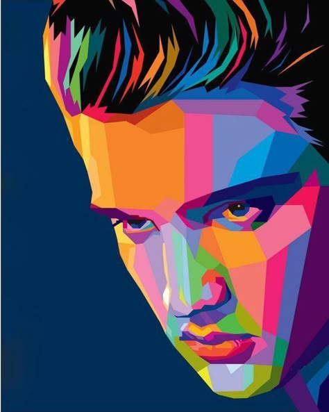 Elvis Presley Posters, Arte Jazz, Elvis Art, Wpap Art, Old Posters, Pop Art Portraits, Art Portraits, Art Pop, Andy Warhol