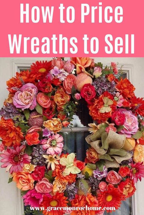 Wreath Making Business, Inexpensive Wreaths, Etsy Wreaths, Burlap Flower Wreaths, Ladybug Wreath, Deco Mesh Wreaths Diy, Creative Wreaths, Homemade Wreaths, Wreaths For Sale