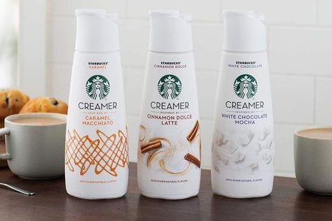 Starbucks Creamer: I Tried Each Starbucks Creamer & Ranked Them Starbucks Coffee Creamer, Starbucks Products, Mocha Macchiato, Minuman Starbucks, French Vanilla Creamer, Cinnamon Dolce Latte, Flavored Coffee Creamer, Coffee Creamers, Starbucks Caramel