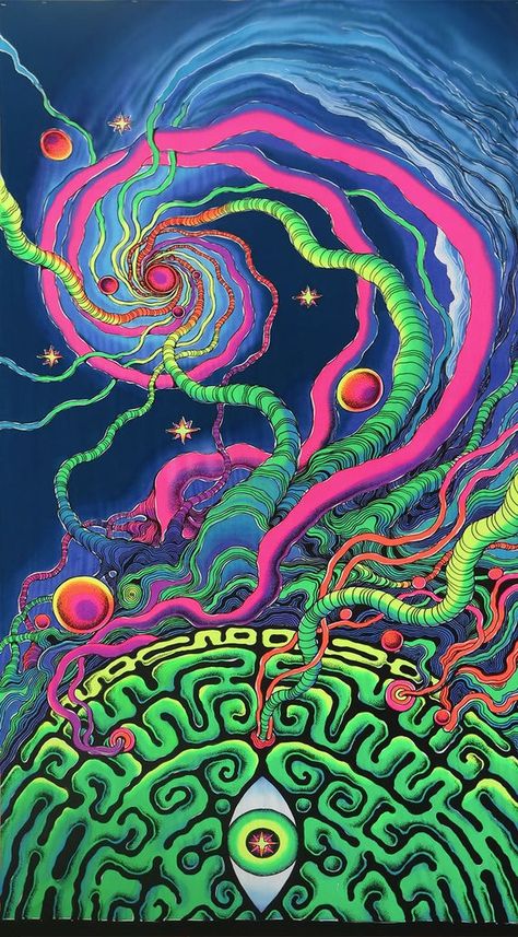 Wallpaper Hippie, Trippy Wall Art, Trippy Wall, Art Hippie, Psychadelic Art, Trippy Painting, Pineal Gland, Psy Art, Trippy Wallpaper