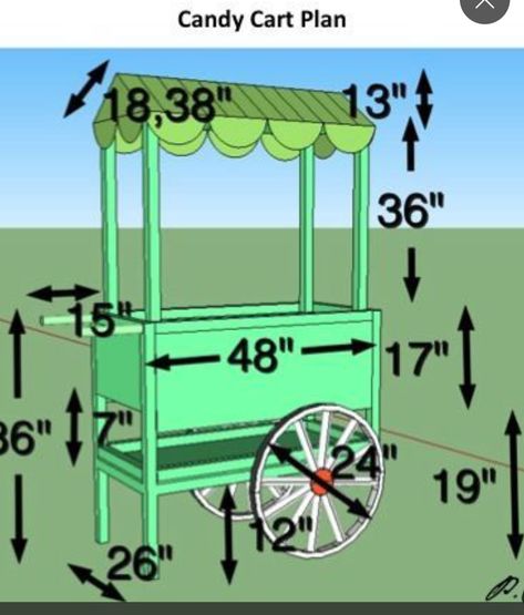 Candy Cart Plans, Diy Candy Cart, Candy Car, Candy Stand, Sweet Carts, Candy Cart, Flower Cart, Market Stalls, Candy Table