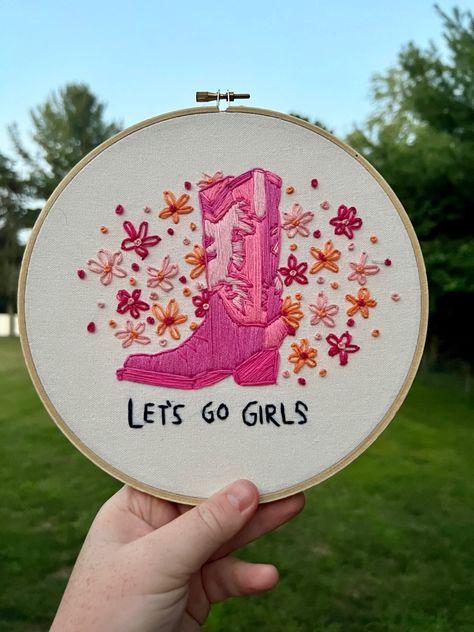 Disco cowgirl embroidery Cowgirl Embroidery, Boot Embroidery, Girls Cowgirl Boots, Cute Cowgirl Boots, Cute Cowgirl, Disco Cowgirl, Bee Embroidery, Embroidery Tools, Cowgirl Boot