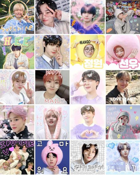 Freebies Kpop, Sticker Kpop, Kpop Sticker, Hello Kitty Videos, Mail Stickers, Love Mail, Lomo Card, Pop Stickers, Printables Freebies