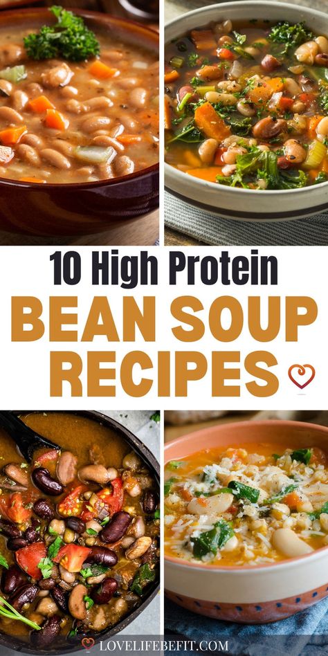 bean soup vegetarian Crockpot Bean Soup Vegetarian, Healthy Navy Bean Soup, Vegan Bean Soup Crockpot, High Protein Black Bean Soup, Bean Recipes Healthy Vegetarian, Healthy Bean Dishes, Hearty Bean Soup Recipes, Veggie And Bean Soup, Crockpot Recipes With Beans