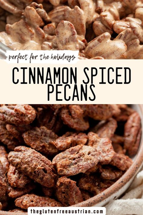 Looking for the perfect snack or holiday treat? These Cinnamon Spiced Pecans are a must-try! Imagine crunchy pecans coated in a sweet and spicy cinnamon glaze – it’s pure bliss in every bite. These pecans are super easy to make and perfect for gifting, snacking, or adding a festive touch to your desserts. Candied Spiced Pecans, Cinnamon Coated Pecans, Cinnamon Spiced Pecans, Butter Cinnamon Pecans, Cinnamon Glazed Pecans, Spiced Pecans Candied, Spiced Nuts Recipe Holidays, Easy Pecan Recipes, Roasted Pecans Oven