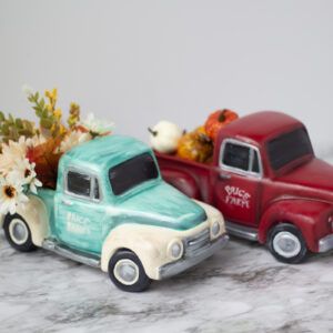 Choose one or two colors for the body and follow along with Erica as she shows you step by step how to paint the truck in the included tutorial video.#artpainting #Paintingforkids #kidsart #artpartyideas Ceramic Truck Painting Ideas, Wooden Truck Painting Ideas, Ceramic Truck, Red Truck Watercolor, Old Red Truck Painting, Color Me Mine, Truck Paint, Vintage Pickup Trucks, Model Paint