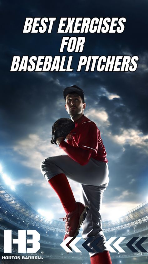 The off-season is a great time for pitchers to gain size, strength, and power. Here are the 7 best exercises for pitchers in the off-season. Baseball Pitcher Workout Training, Off Season Baseball Workout, Baseball Pitcher Exercises, Exercises For Pitchers Baseball, Baseball Gym Workouts, Baseball Workouts Strength Exercise, Baseball Off Season Workouts, Stretches For Pitchers Baseball, Baseball Workouts Strength