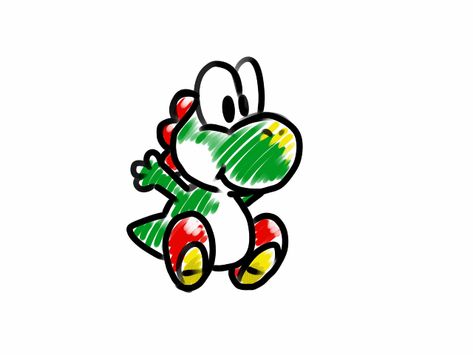 This is so neat! Yoshi Tattoo, Yoshi Drawing, Nintendo Fan Art, Nintendo Sega, Mario Nintendo, Paper Mario, Super Mario Art, Nintendo Art, Mario Art