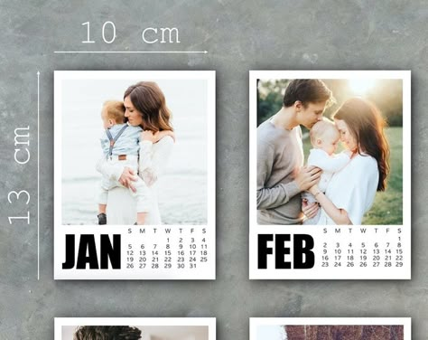 Polaroid Calendar, Magnet Photo, Framed Calendar, Craft Market Display, Logo Illustration Design, Calendar Layout, Diy Photo Frames, Magnetic Calendar, Creative Birthday Gifts