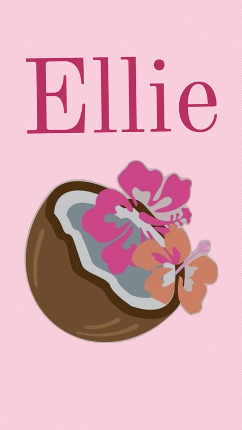 The name Ellie Ellie Name, Name Wallpaper, Cute Patterns Wallpaper, Cute Pattern, Pink Aesthetic, Pattern Wallpaper, Diy Room Decor, Diy Decor, Pink