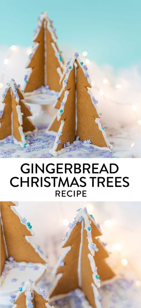 You won't want to make just one gingerbread Christmas tree -- you'll want to make a whole forest! Get our easy gingerbread recipe and the simple trick to create these 3D gingerbread Christmas trees. It's a perfect holiday baking or decor idea to try with kids or friends. German Gingerbread Recipe, Gingerbread Forest, Easy Gingerbread Recipe, 3d Gingerbread, Christmas Tree Food, Easy Gingerbread, Gingerbread Ideas, Gingerbread Dough, Christmas Tree Forest