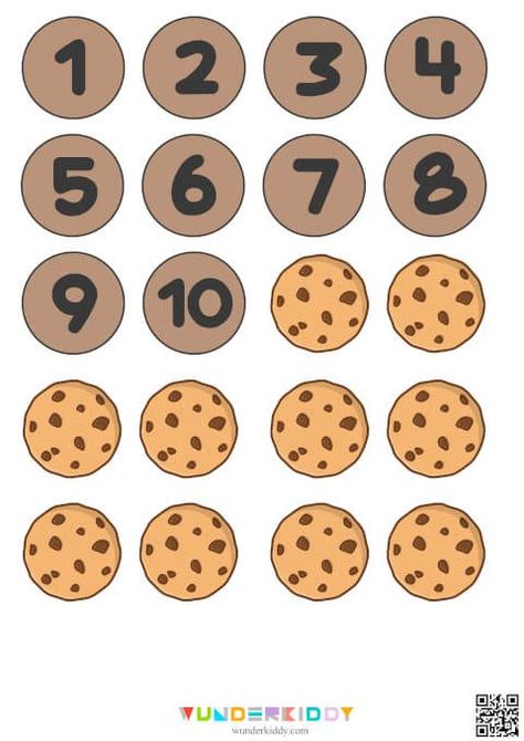 Cookie Sheet Activities, Cookie Printable, Counting Worksheets For Kindergarten, Counting Worksheet, Worksheet For Kindergarten, Shape Activities Preschool, Counting Worksheets, Easter Activities For Kids, Kindergarten Learning Activities