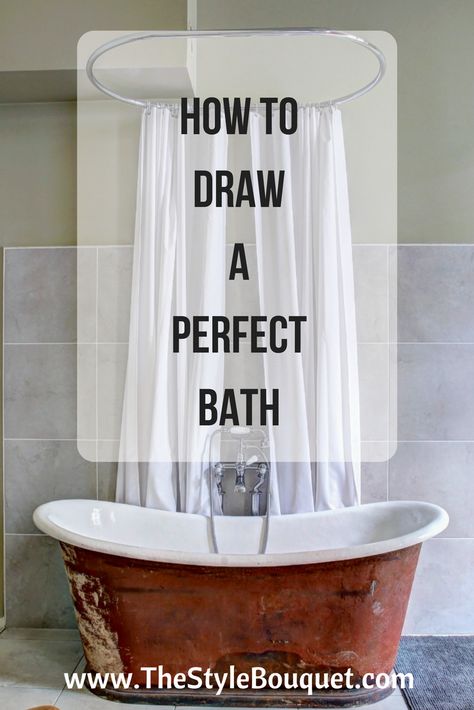 How to Draw a Perfect Bath - Read in the Bathtub Day #bath #bathtub #bubblebath Things To Put In Bath Water, Things To Add To Bath Water, Reading In The Bath, Motivation To Take A Bath, Bathtub Self Care, Bath Rituals, Bath Benefits, Moon Bath, In The Bathtub