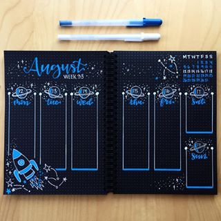 August is almost here and I’m ready for it! Monthly layout #beforethepen and before I do ANY planning for the weeks ahead 😉 Enjoy the last… Bullet Journal Weekly Spread Ideas, Journal Weekly Spread, Black Journals, Bullet Journal Weekly, Bullet Journal Notes, Bullet Journal Hacks, Bullet Journal Weekly Spread, Dot Grid Journal, Paper Journal