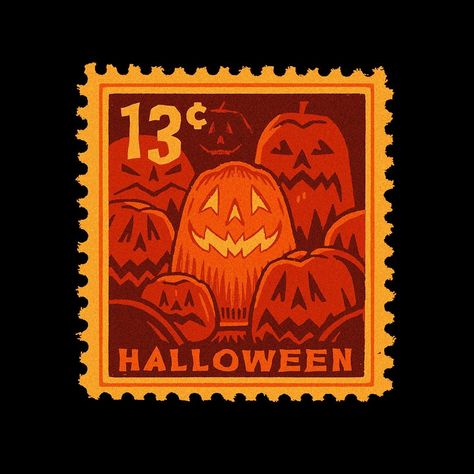 All Posts • Instagram Pumpkin Drawing Halloween, Halloween Shuffle, Retro Halloween Art, 1980s Halloween, Spooky Illustration, Halloween Stamps, Halloween Layout, Ghost Witch, 2023 Halloween