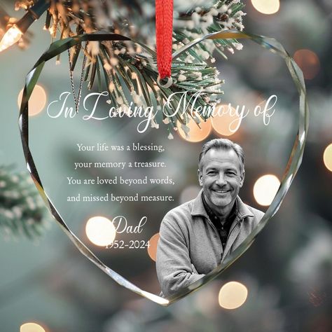 Custom Photo Memorial Ornament, Dad Remembrance Christmas Ornament, Memorial Day Glass Ornament, Mom Loss Ornament, Loss Of Father Gift Your Look, Your Rules.  Memorial Photo Gift,  Memorial Gift,  Custom Memorial Gift,  Bereavement Gift,  Loss of Dad Gift, Memorial Ornament,  Christmas Ornaments,  in memory of dad,  Loss of Mom,  Sympathy Gift,  Loss of Father,  Remembrance Ornament,  In Loving Memory ... Father Loss, Mom Loss, Ornament Memorial, Father Memorial, Loss Of Mom, Loss Of Dad, Mom Memorial, Loss Of Father, Father Christmas Gifts