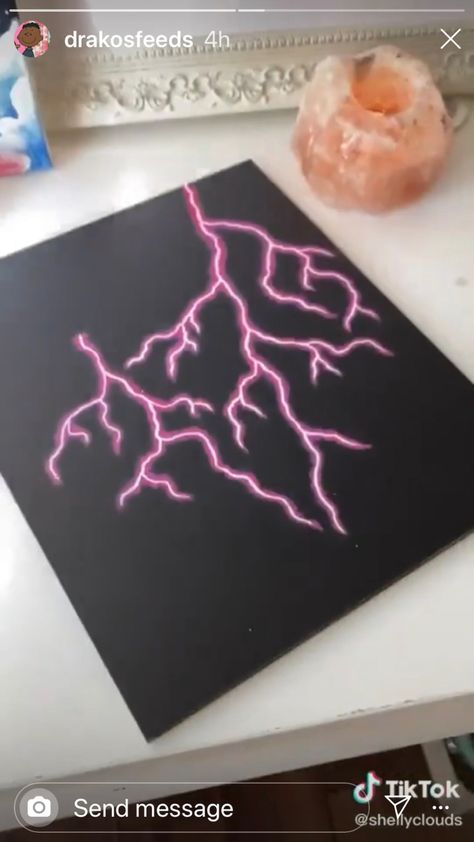 Canvas Neon Painting, What To Draw On A Black Canvas, Black Neon Painting, Night Changes Drawing, Things To Draw On A Black Canvas, Led Painting Canvases, Mini Black Canvas Art, Black Canvas Ideas Easy, Glow In The Dark Painting Ideas Easy