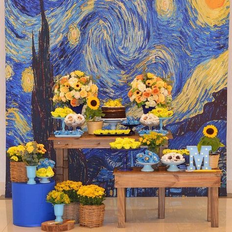 Wedding Vans, Artist Van Gogh, Starry Night Wedding, 20th Birthday Party, Van Gogh Sunflowers, Prom Theme, Arte Van Gogh, Van Gogh Art, Starry Night Van Gogh