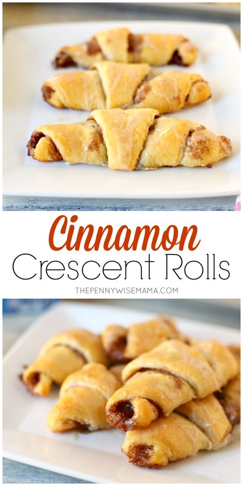 Crescents Recipes, Breakfast Ideas For A Group, Crescent Cinnamon Rolls, New Breakfast Ideas, Cinnamon Crescents, Crescent Roll Recipes Dessert, Pilsbury Recipes, Pillsbury Crescent Roll Recipes, Recipes Using Crescent Rolls