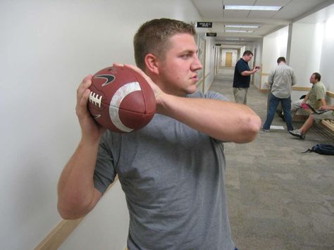 How to Throw a Football / Sometimes we take for granted how technical this sport really is (and we want to be sure we're tossing around the pigskin correctly pre-game). #UltimateTailgate #Fanatics Throwing A Football, Pre Game, Pe Games, Take For Granted, Sports Camp, How To Teach Kids, Football Stuff, Valentines For Boys, Pig Skin