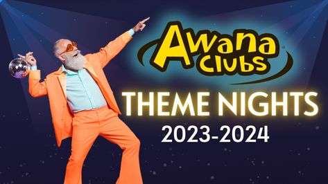 AWANA THEME NIGHTS 2023-24 - First Baptist Church of Mount Dora Awana Awards Night Ideas, Awana Theme Night Ideas, Awana Theme Nights, Awana Ideas, 80’s Outfits, Theme Nights, Rock Family, Kids Notes, Mount Dora