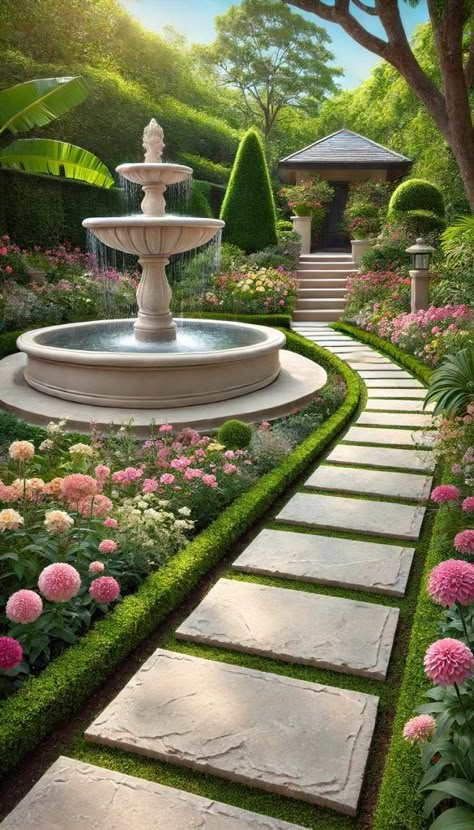 15+ Innovative Stone Edging Ideas for a Polished Landscape Look 39 Rose Landscaping, Front Yard Landscape Design, Modern Garden Design Ideas, Stone Edging, Modern Gardens, Backyard Layout, Minimalist Garden, Edging Ideas, Natural Ecosystem