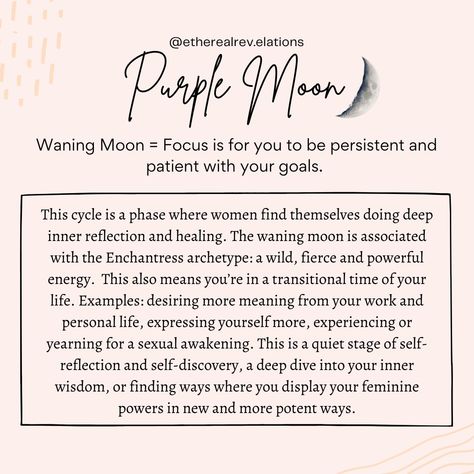 Purple Moon Cycle, Womb Healing, Purple Moon, Moon Journal, Moon Cycle, Divine Feminine Spirituality, She's A Lady, Menstrual Health, Feminine Health