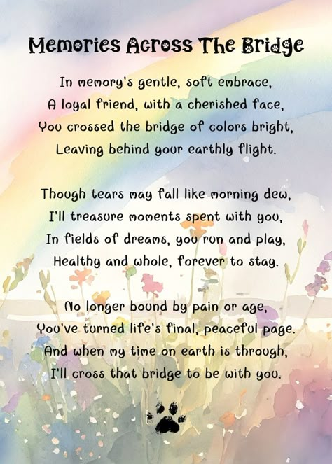 Pet Memorial Poem DIGITAL DOWNLOAD, Cat or Dog Memorial PRINTABLE Wall Art, Pet Loss Poem, Loss of Pet Condolence Gift - Etsy Poems For Dogs, Loss Of Dog Sympathy, Dog Obituary, Pet Blessing, Pet Passing, Dog Condolences Loss Of Pet, Loss Of Pet, Prayer For Dog Passing, Quotes For Dogs Passing