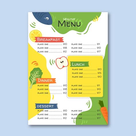 Colourful stained restaurant menu | Free Vector #Freepik #freevector #food #menu #template #restaurant Breakfast Logo, Breakfast Menu Design, Cafe Equipment, Colorful Restaurant, Healthy Restaurant Food, Template Restaurant, Product Layout, Cooking Logo, Template Menu