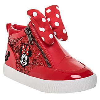 Minnie Mouse Mouseketeer Hi-Top Sneakers for Girls Disney Princess Fancy Dress, Iridescent Shoes, Comfy Slides, Minnie Mouse Toys, Sneakers For Girls, Girls Disney, Disney Shoes, Girl Toys, Suede Moccasins