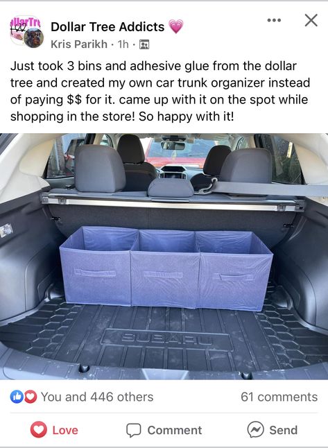 Car Interior Organization Ideas, Dollar Tree Car Stuff, Dollar Store Car Organization, Dollar Tree Car Organization Ideas, Dollar Tree Car Organization, How To Keep Organized, Suv Trunk Organization, Car Interior Organization, Car Organization Diy