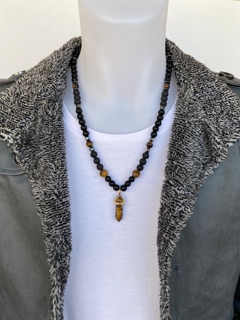 Body Lava, Agate Stone Necklace, Root Chakra Stones, Tiger Eye Necklace, Fire And Stone, Tigers Eye Necklace, Nature Necklace, Necklace Men, Knitting Women Cardigan